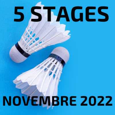 5 stages en novembre 2022