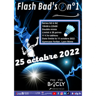 Convocation V1 du 1er Flash Bad’s du mardi 25 octobre 2022
