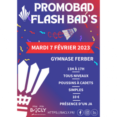 1er PromoBad & Flash Bad’s « Jeunes » le mardi 7 février 2023