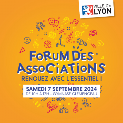 Forum des associations à Lyon 7ème le 7 septembre de 10h00 à 17h00