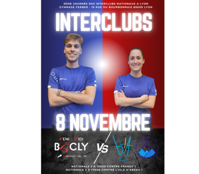J3 des interclubs nationaux le 8 novembre 2025