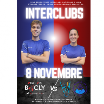 J3 des interclubs nationaux le 8 novembre 2025