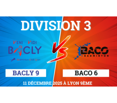 Interclubs « Seniors » le jeudi 11 décembre 2025 à 20h30 au gymnase Ferber