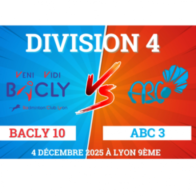 Interclubs « Seniors » le jeudi 4 décembre 2025 à 20h30 au gymnase Ferber