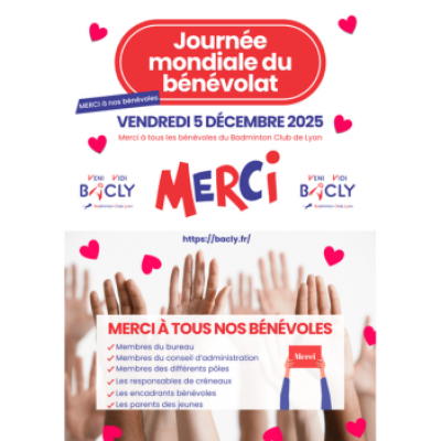 Journée mondiale du Bénévolat : 5 décembre 2025