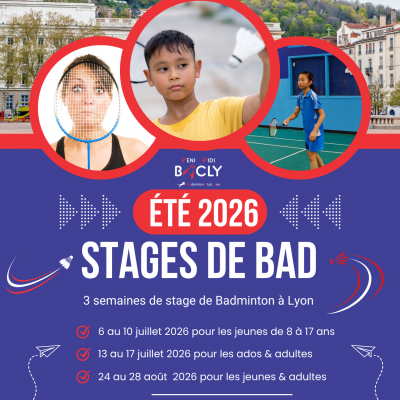 3 stages d&rsquo;été 2026 au BACLY