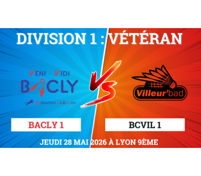 Interclubs « Vétéran » le jeudi 28 mai 2026 à 20h30 au gymnase Ferber