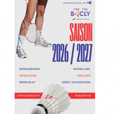 Préparation de la saison 2026 / 2027 au BACLY