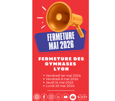 Fermeture des gymnases les jours fériés – Mai 2026