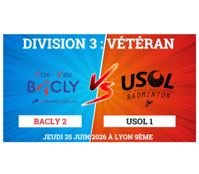Interclubs « Vétéran » le jeudi 25 juin 2026 à 20h00 au gymnase Ferber
