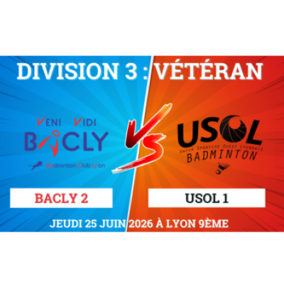 Interclubs « Vétéran » le jeudi 25 juin 2026 à 20h00 au gymnase Ferber