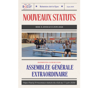 Nouveaux statuts du club au 11 juin 2026