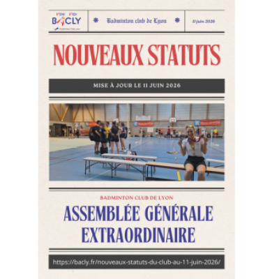 Nouveaux statuts du club au 11 juin 2026