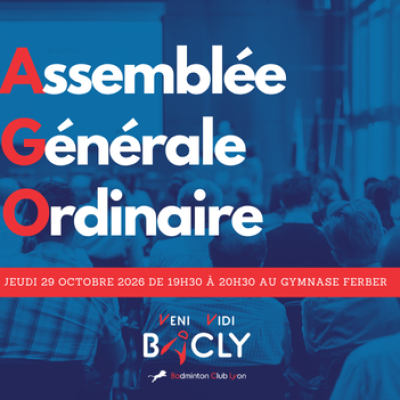 Assemblée Générale Ordinaire du BACLY le 29 octobre 2026