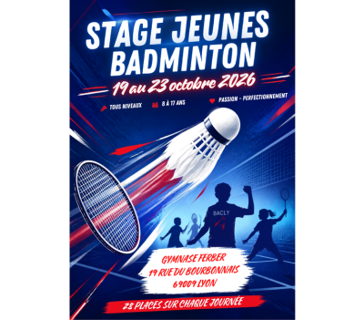 Stage « Jeunes » de la Toussaint : 19 au 23 octobre 2026