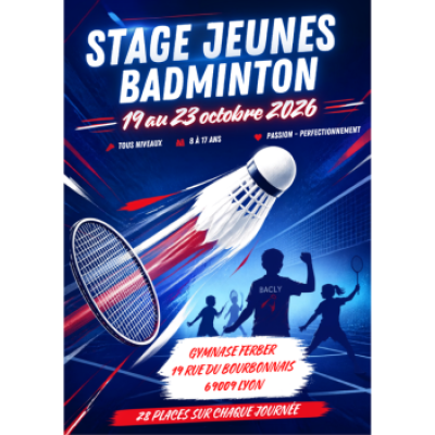 Stage « Jeunes » de la Toussaint : 19 au 23 octobre 2026